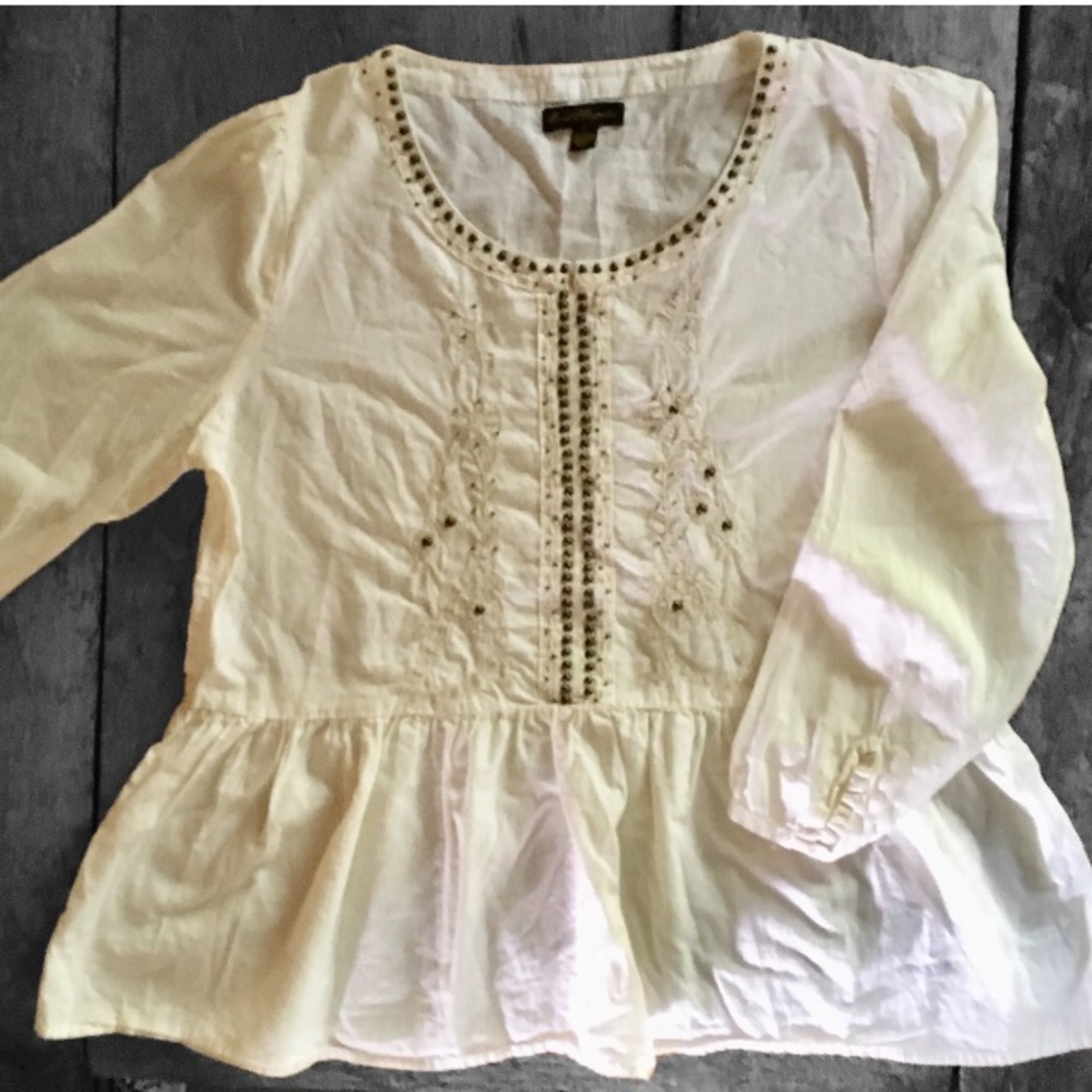 Sweet Magnolia Boho Gypsy Cotton Blouse